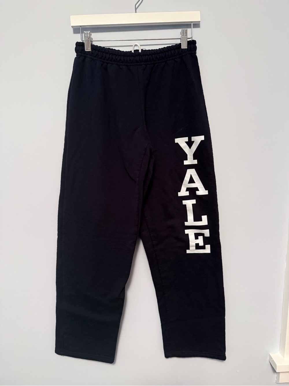 Yale Navy Sweatpants with White Lettering
